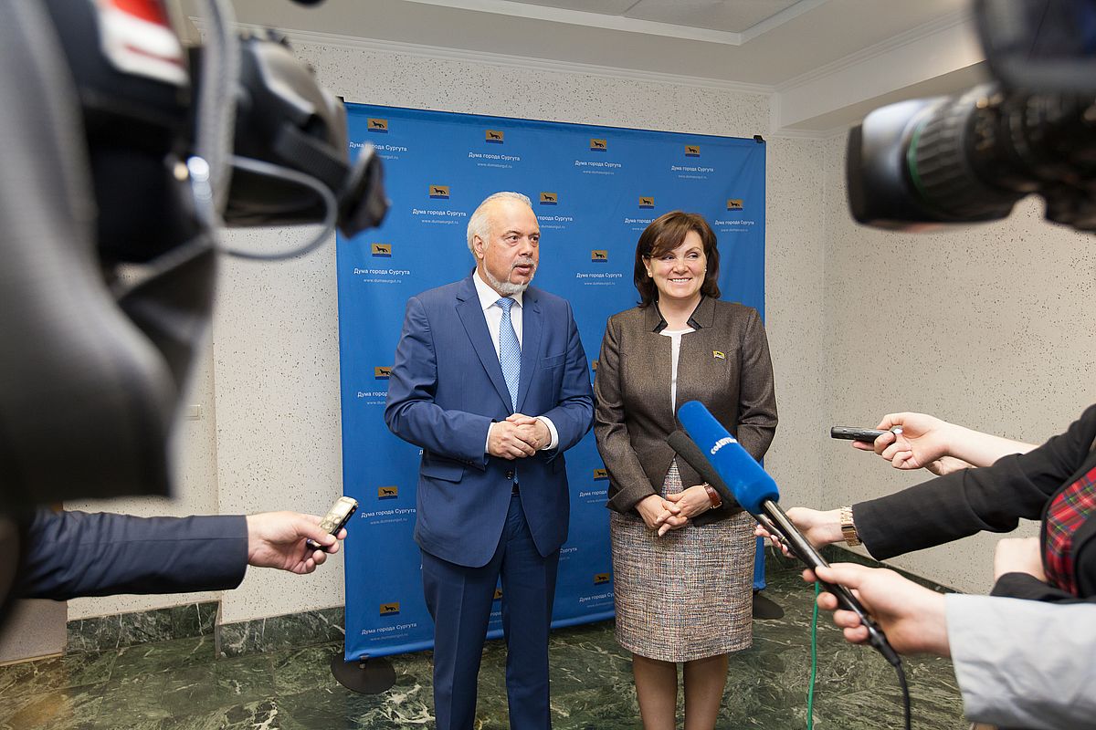 Совместное интервью после заседания Думы города